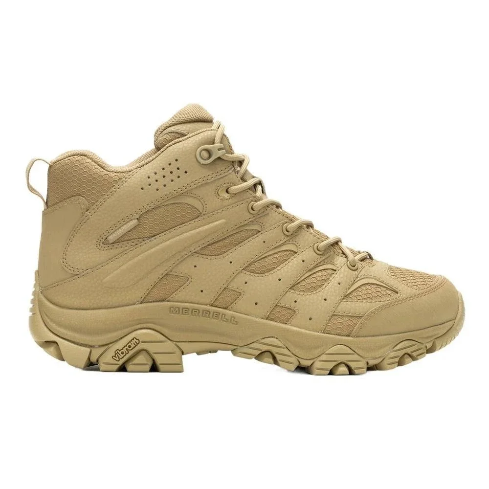 Merrell Moab 2 Tactical Mid Waterproof Boot Mens 8.5 Coyote J15849 Vibram Hiking